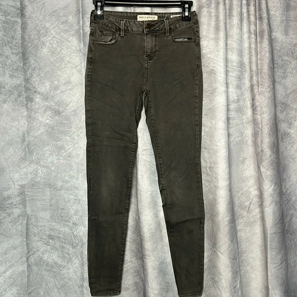 Bullhead Denim - Bullhead Denim Co. Mid Rise Skinniest Gray Jeans - 24x28